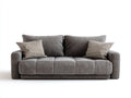 Sofás 2 plazas de tela 180x86x78 cm - gris topo - diseño moderno para salón