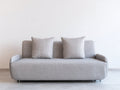 Sofás 2 plazas tela 178x88x76 cm - gris claro - diseño minimalista con cojines