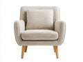 Sillones de tela 78x82x88 cm - beige-madera natural - diseño cómodo para salón