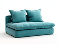 Sofás 2 plazas de tela 175 x 95 x 78 cm - azul turquesa - diseño bajo para salón